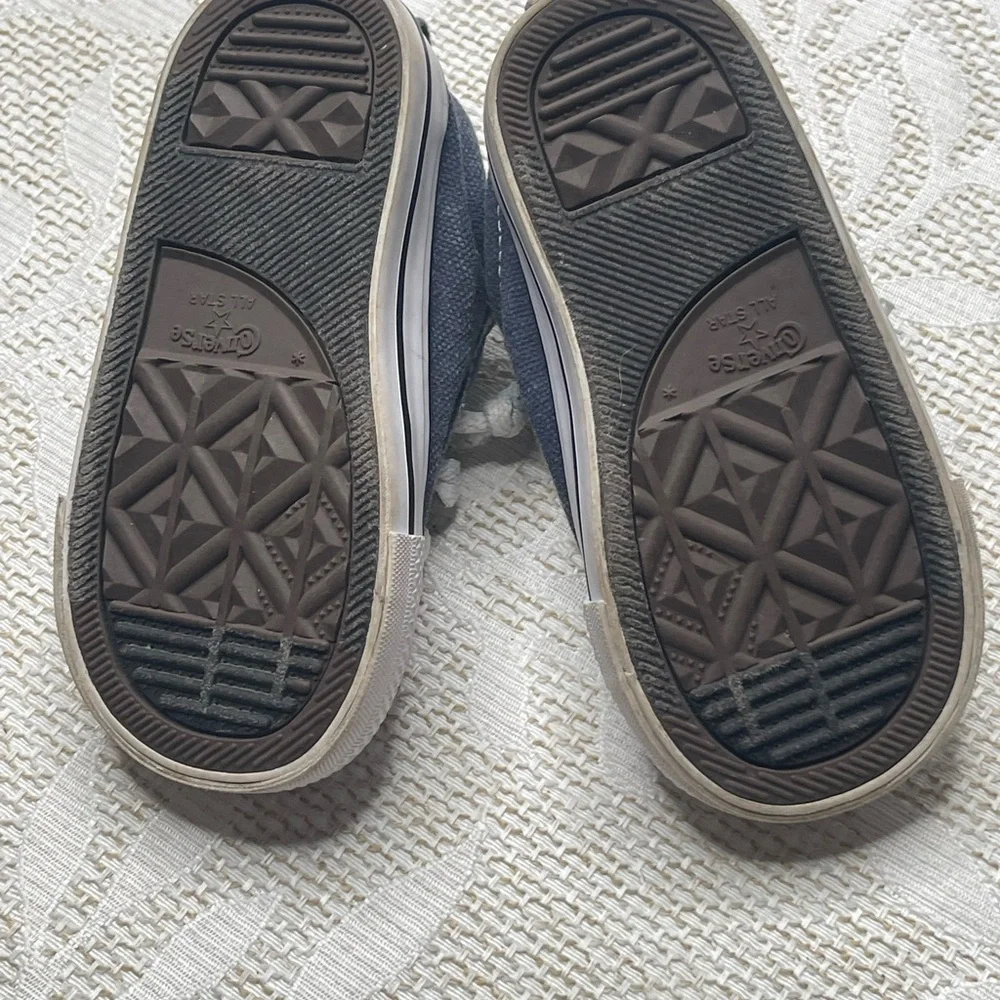 Converse All Star Slip On Blue Denim Shoes Cap Toe Sneaker Baby/Infant